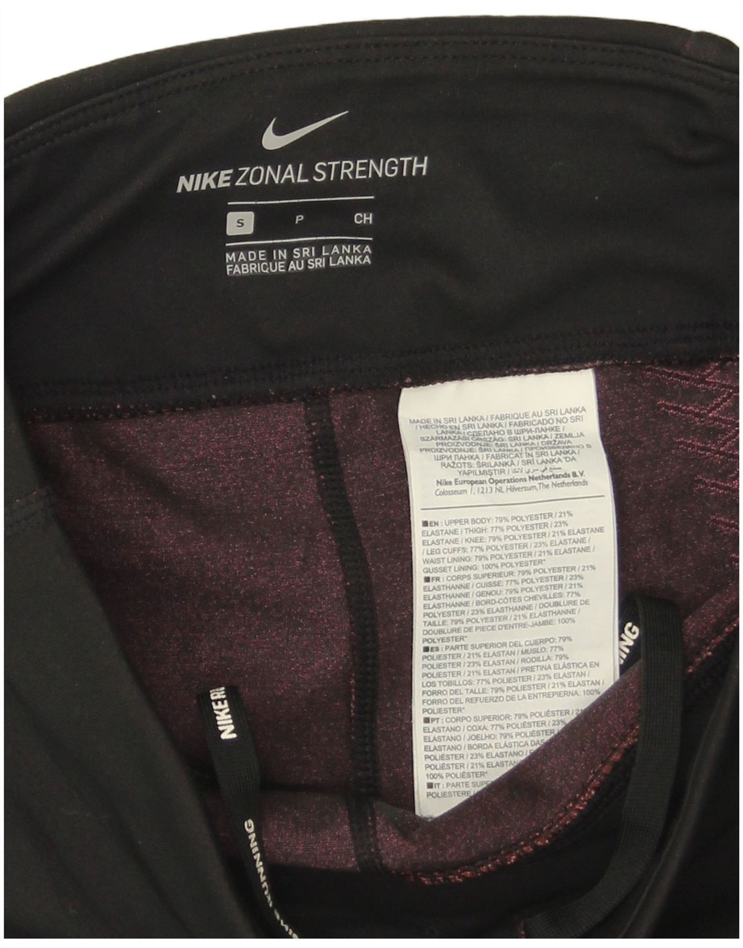 Damskie legginsy Nike Dri Fit Capri UK 8, mały, czarny, geometryczny poliester