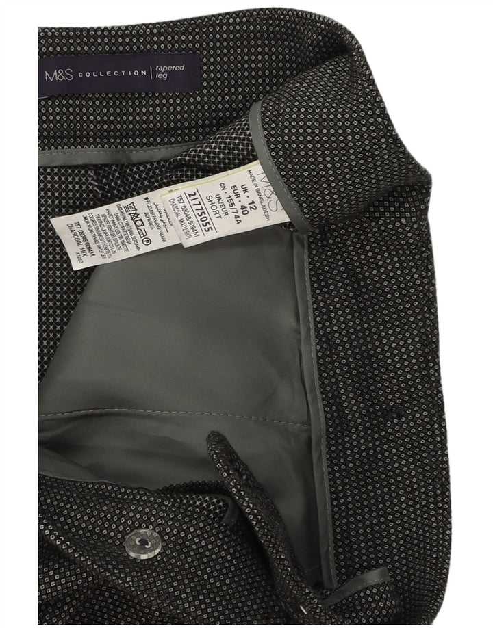 Krótkie spodnie damskie Marks & Spencer UK 12 Medium W34 L26 Szara kratka