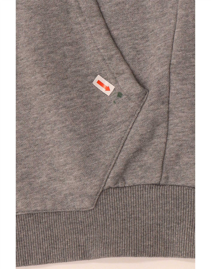 Męski sweter Puma z kapturem i zamkiem, mały, szary, bawełniany