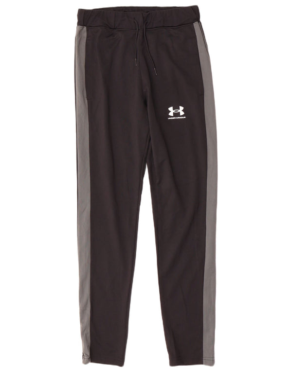 UNDER ARMOUR Mens Tracksuit Trousers Small  Black Colourblock Polyester