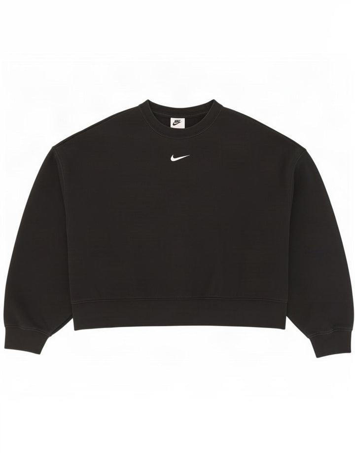 Damski sweter oversize Nike UK 10, mały, czarny, bawełniany