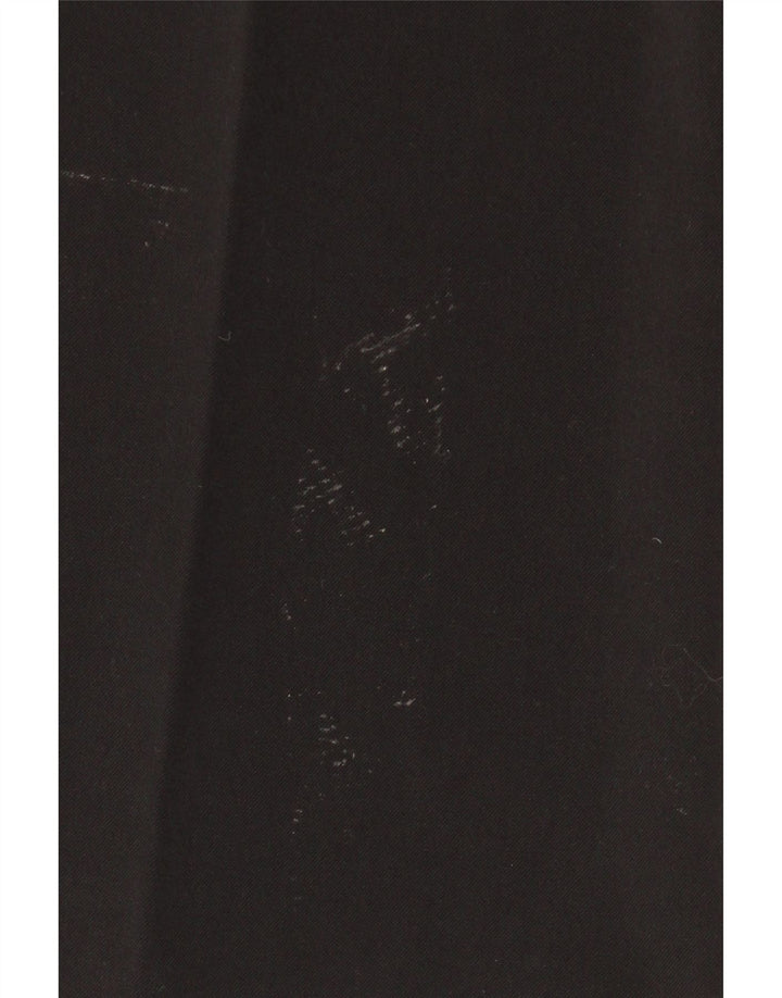 Damskie spodnie typu Chino Bootcut w stylu vintage, średnie W30 L32, czarny poliester