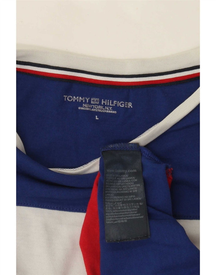 Męski T-shirt z grafiką Tommy Hilfiger, duży, wielokolorowy blok kolorów