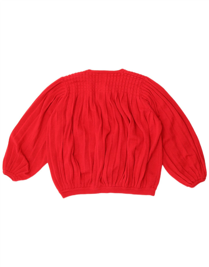 Damski sweter oversize z kolekcji Castle UK 14, średni czerwony