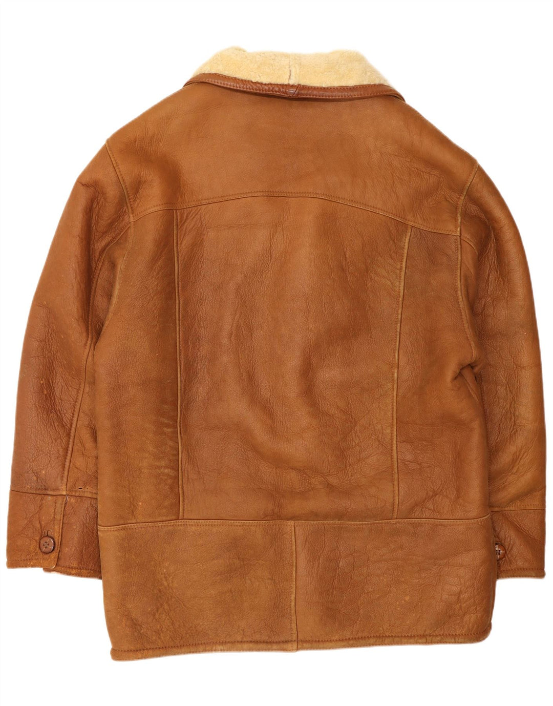 Vintage męska kurtka Shearling UK 42 XL Brązowa kurtka Shearling