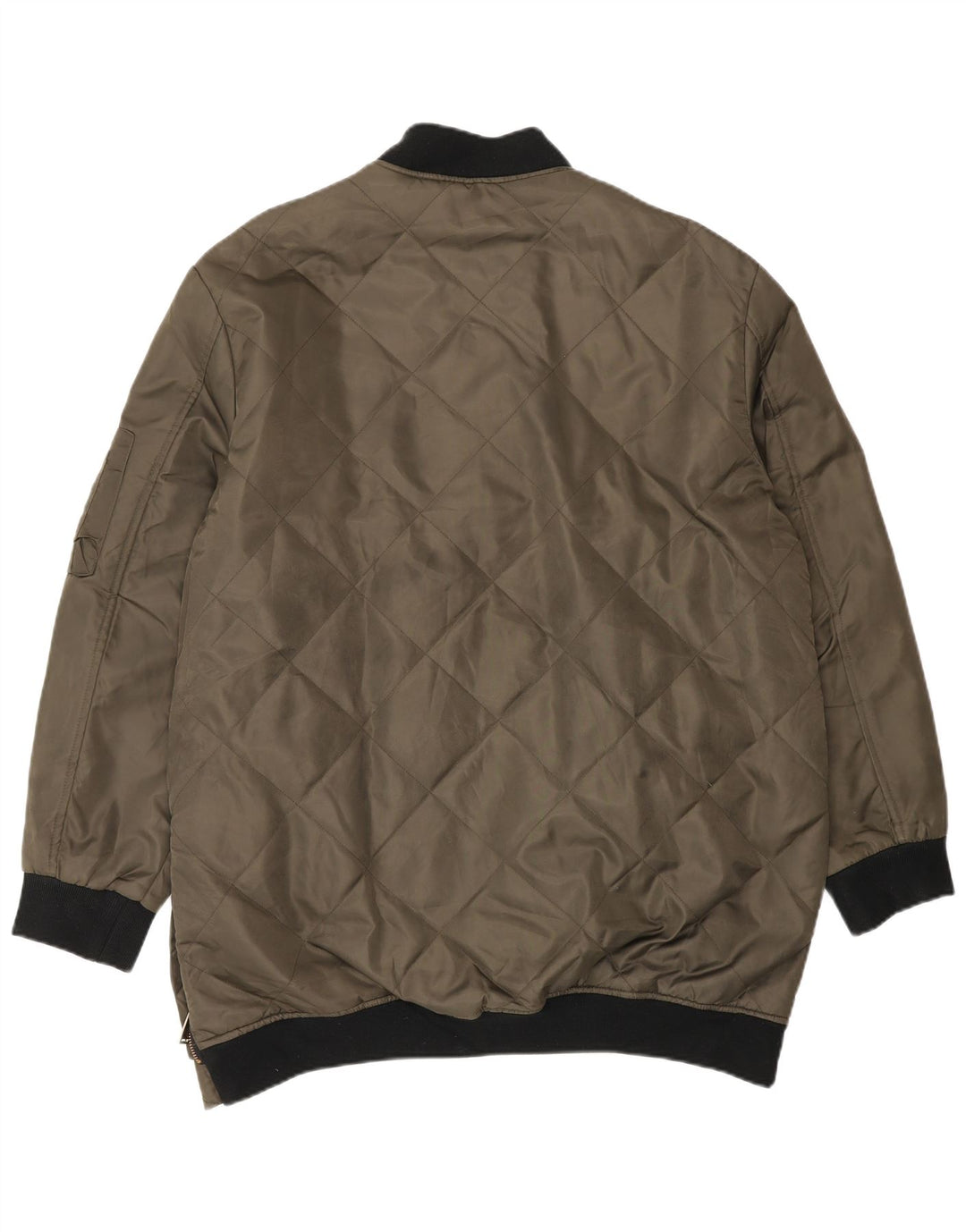 Męska kurtka bomberka Zara UK 42 XL Khaki, poliester z blokami kolorów