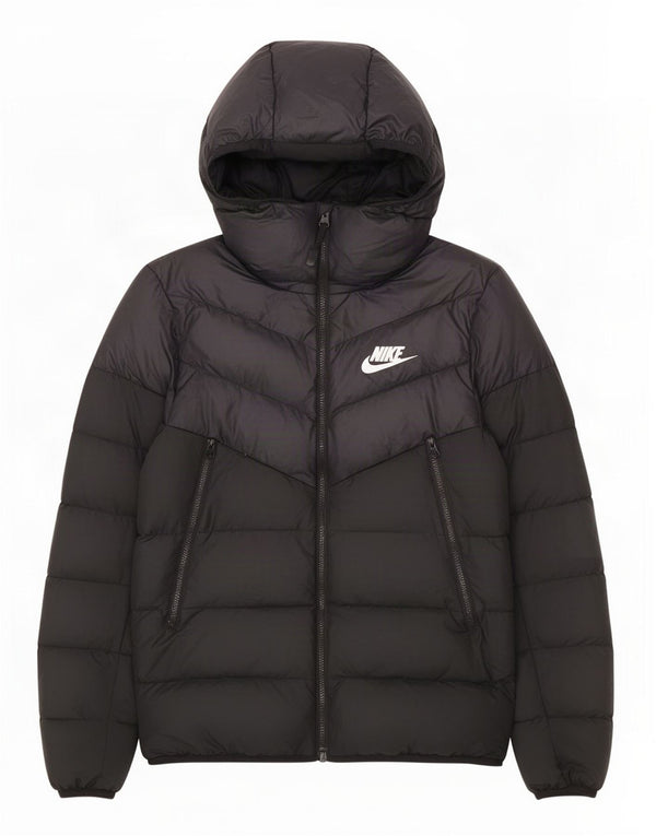 Męska wyściełana kurtka z kapturem i kapturem Nike UK 36, mała, czarna, poliestrowa