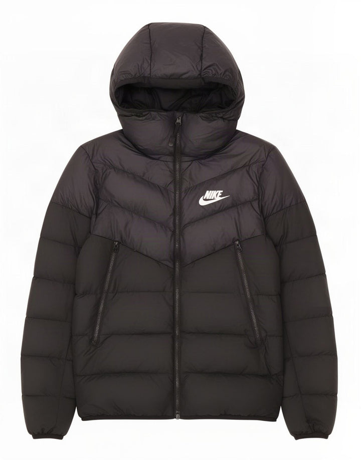 Męska wyściełana kurtka z kapturem i kapturem Nike UK 36, mała, czarna, poliestrowa