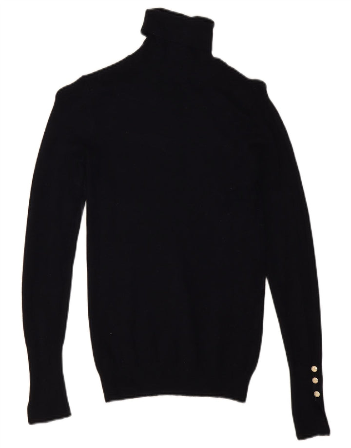 Damski sweter z golfem Zara UK 8 Small Granatowa wiskoza