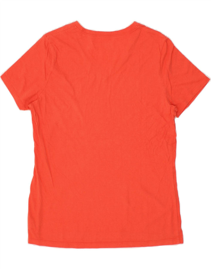 EDDIE BAUER Womens T-Shirt Top UK 14 Medium Red Cotton Vintage Eddie Bauer and Second-Hand Eddie Bauer from Messina Hembry 