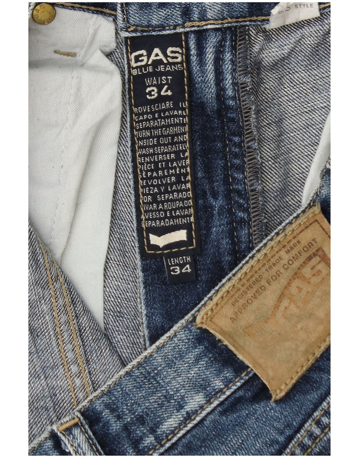 Męskie jeansy Bootcut Gas W34 L34 Niebieskie bawełniane