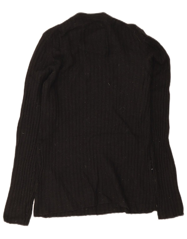 Damski sweter z okrągłym dekoltem Superdry UK 8, mała, czarna wełna