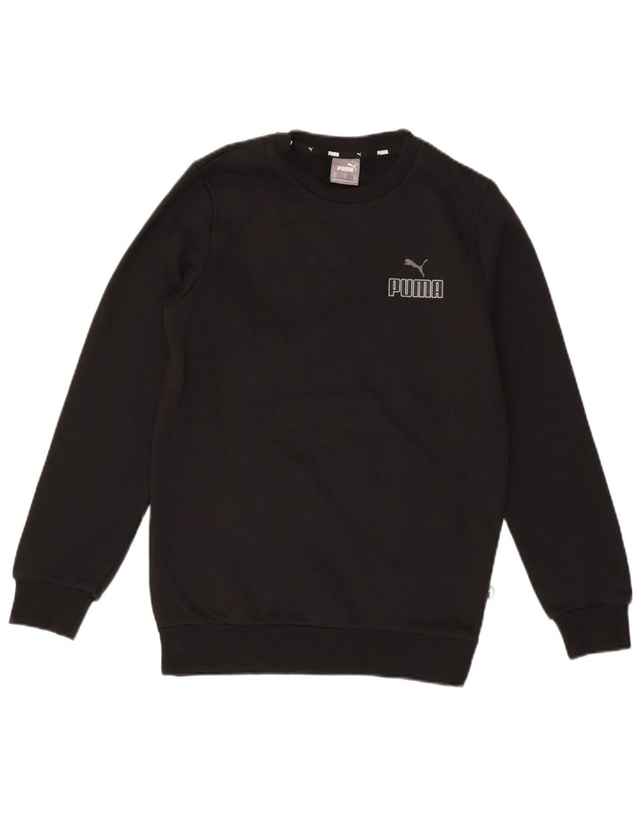 Męska bluza z grafiką Puma, sweter XS, czarna bawełna