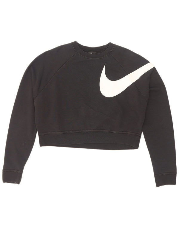 Damska bluza dresowa Nike Oversized Crop Graphic UK 6 XS w kolorze czarnym