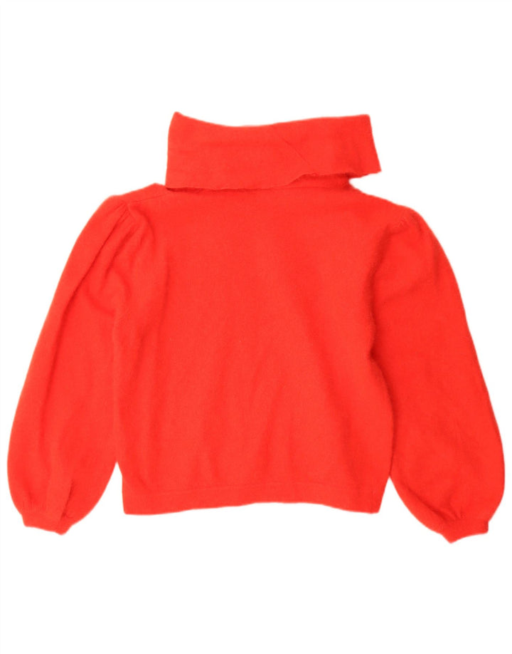 Vintage damski sweter z golfem IT 48 XL czerwony