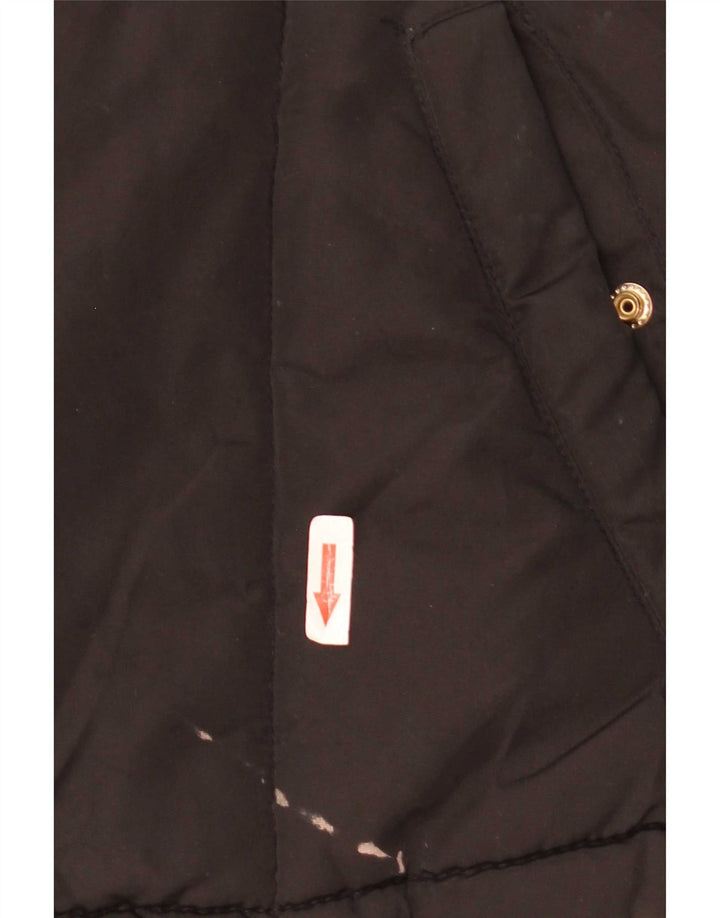 Damska kurtka z kapturem, oversize, wyściełana Topshop UK 8, mała, czarna, poliester