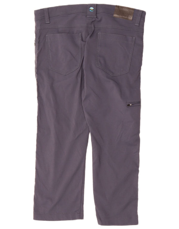 Wrangler Mens Cargo Straight Cropped Trousers W34 L24 Navy Blue Nylon