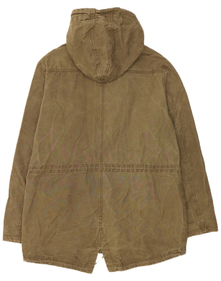 Męska kurtka parka z kapturem Bomboogie UK 42 XL, bawełna khaki