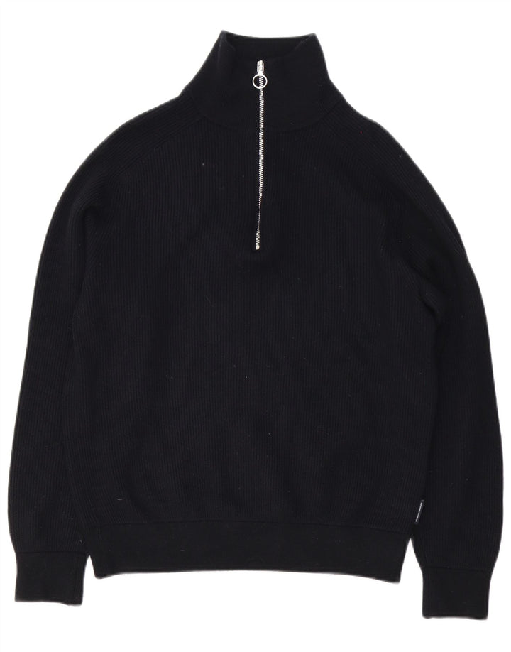 Męski sweter z zamkiem błyskawicznym Armani Exchange, duży, czarny, bawełniany