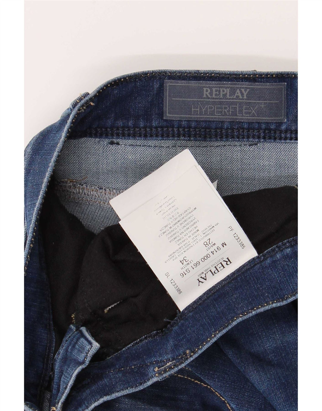 Męskie jeansy slim fit Replay W28 L30 Niebieskie bawełniane