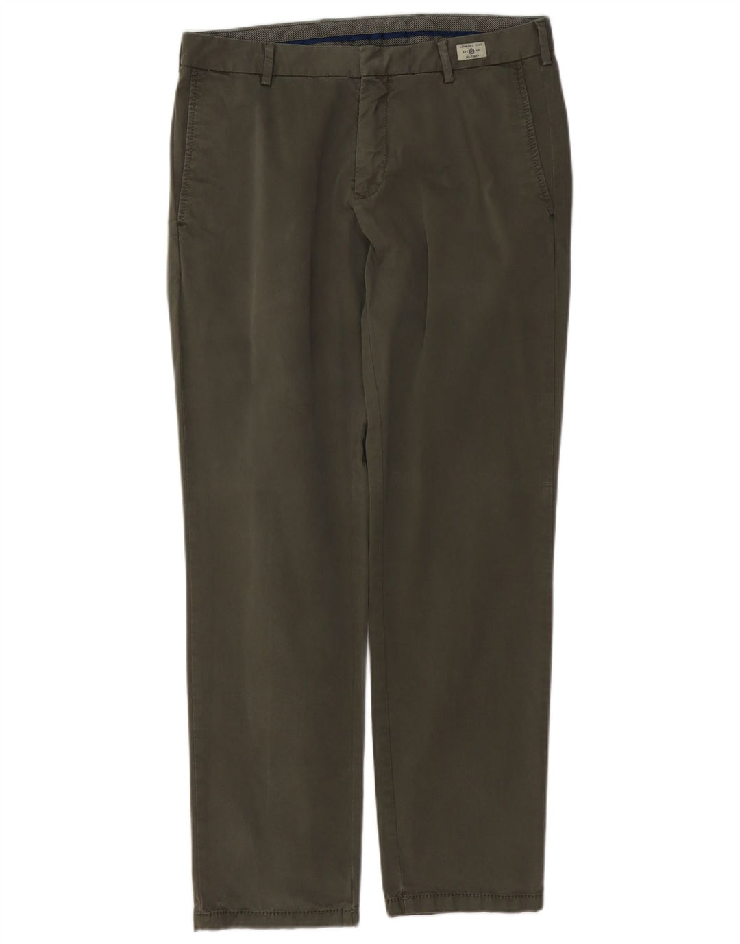 Męskie proste spodnie chino TOMMY HILFIGER W33 L32 Khaki, bawełna