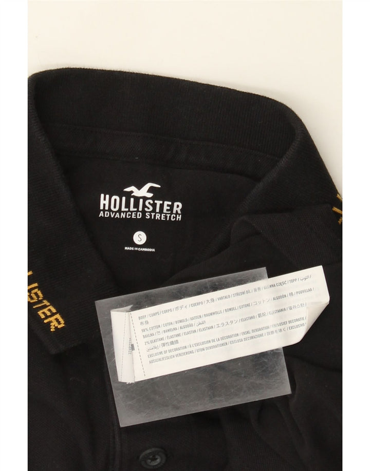 Męska koszulka polo Hollister, mała, czarna, bawełniana