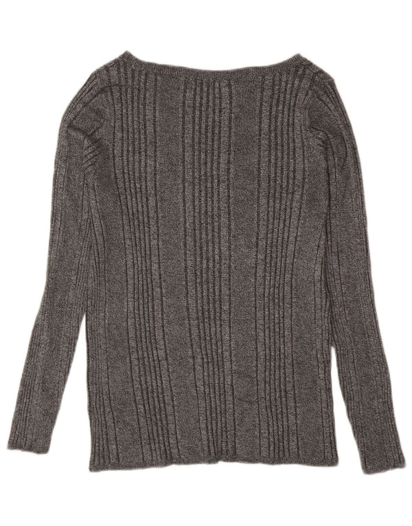 Marks & Spencer Damski top z długim rękawem, UK 18 XL, szara wiskoza