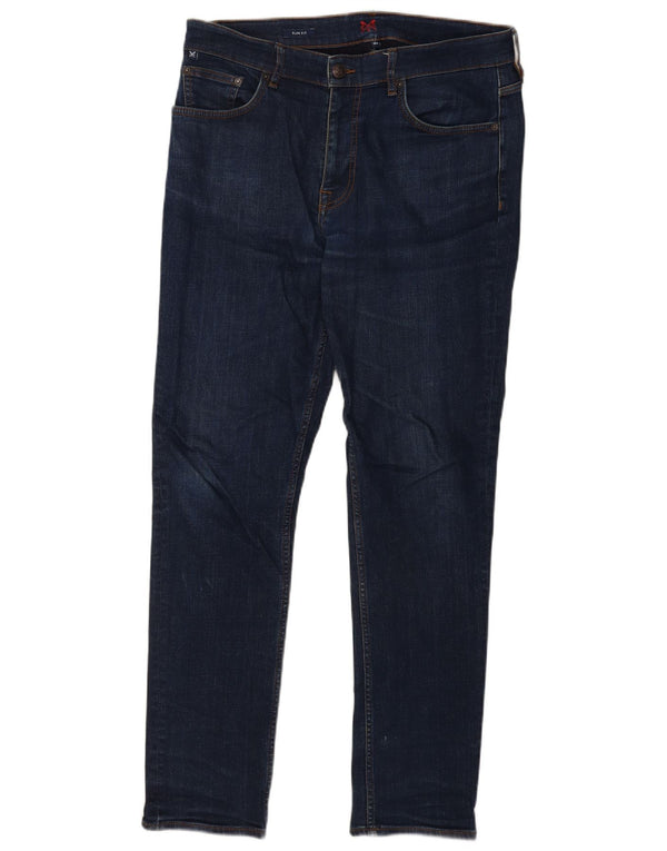 Crew Clothing Męskie jeansy slim W34 L31 Granatowa bawełna