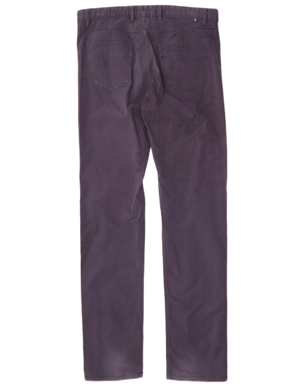 Męskie spodnie typu slim casual Massimo Dutti EU 42 Large W32 L34 granatowe