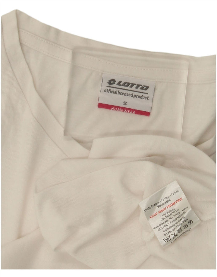 T-shirt damski LOTTO Top UK 10, mały, biały, bawełniany