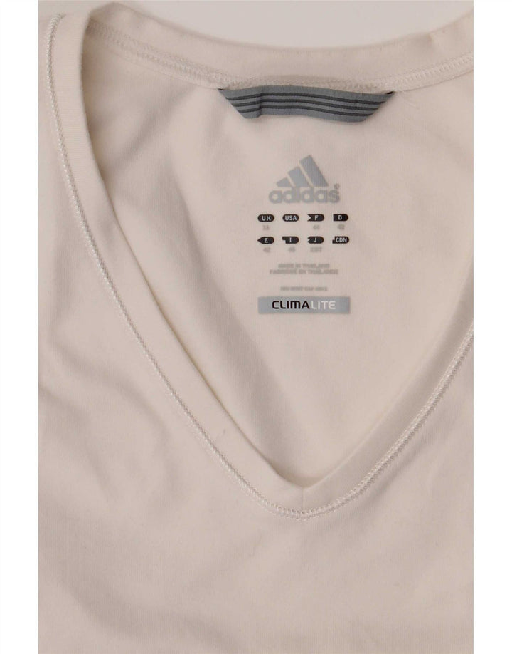 Adidas Damska Kamizelka Climalite Top UK 12 Średnia Biała
