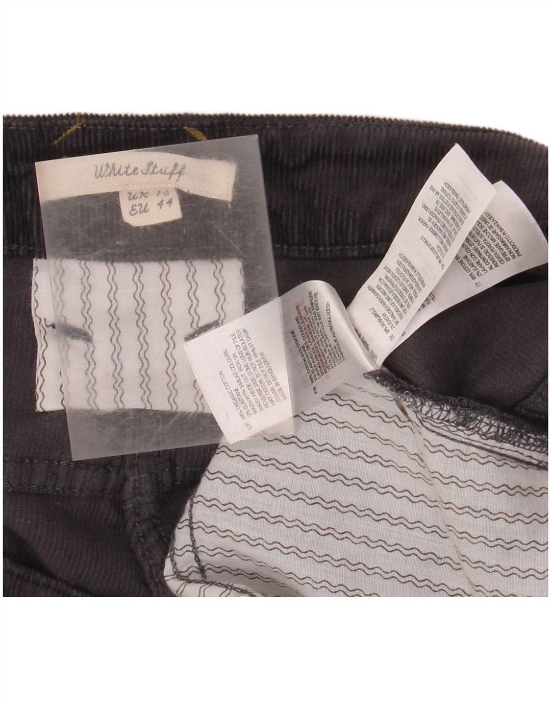 Spodnie męskie WHITE STUFF Proste sztruksowe UK 16 Large W32 L32 Granatowe