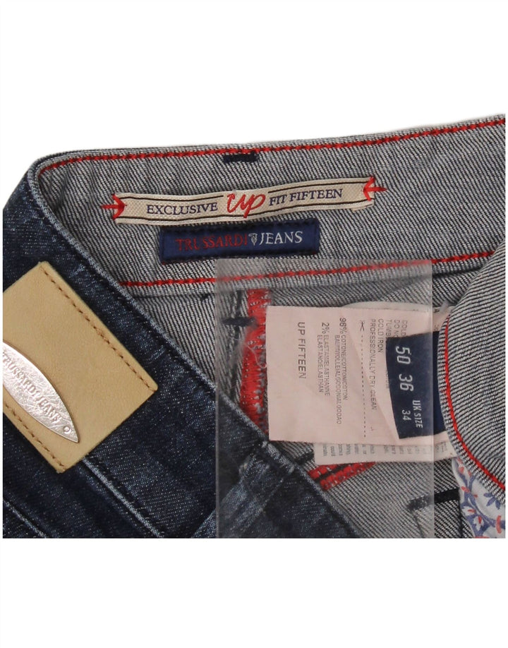 TRUSSARDI Womens Slim Jeans W34 L30 Navy Blue Cotton