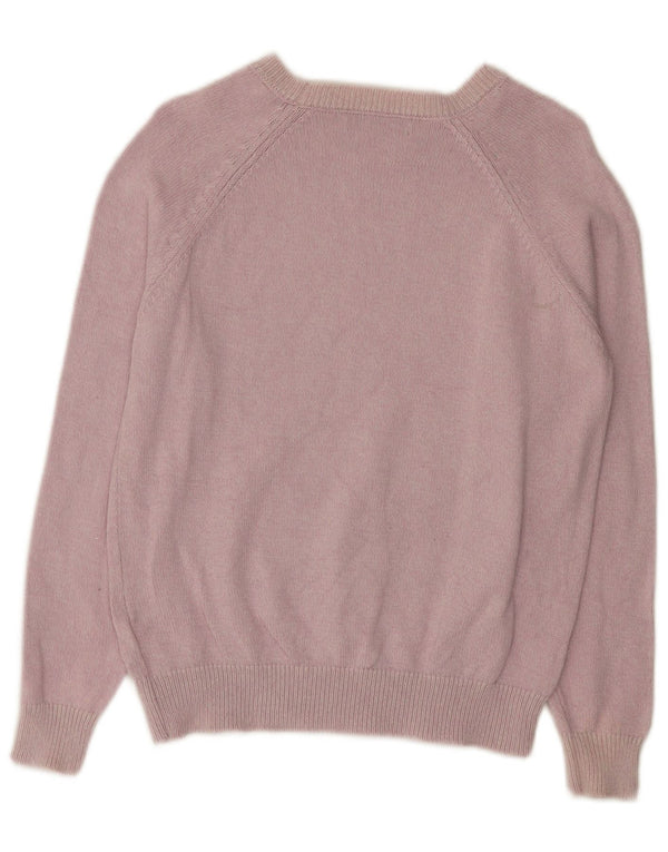 Marks & Spencer Damski sweter z dekoltem w łódkę, UK 10, mały, fioletowy, nakrapiany