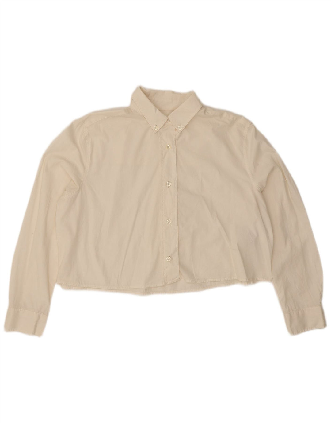 Damska koszula oversize Benetton Crop UK 14, średnia beżowa bawełna