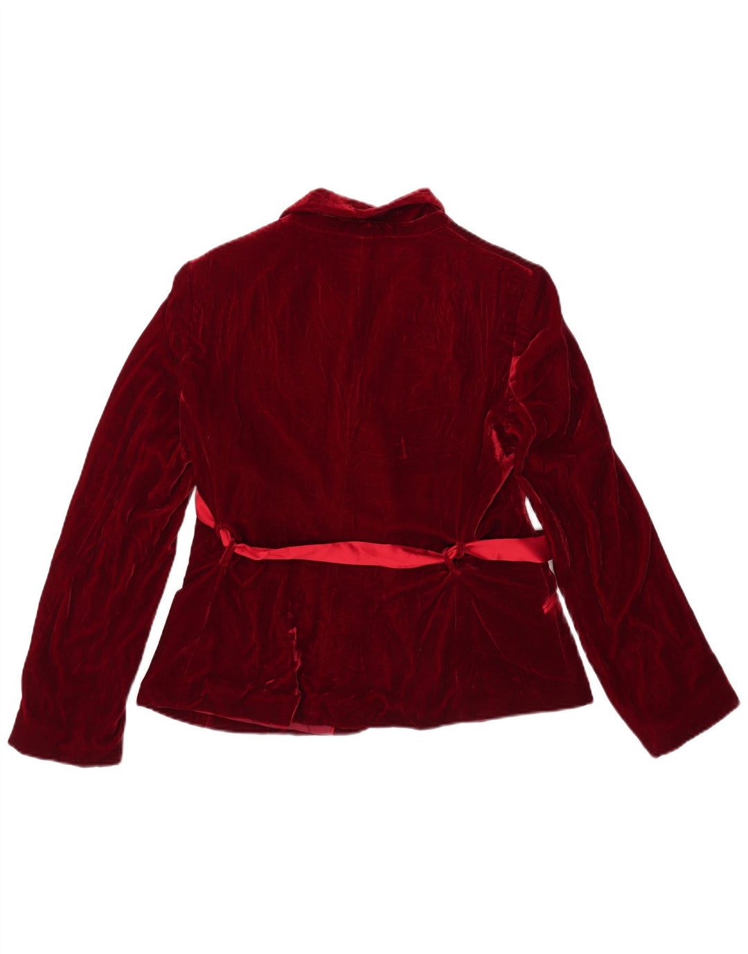 Damska marynarka Massimo Dutti zapinana na 1 guzik, aksamitna marynarka EU 44 XL, czerwona wiskoza