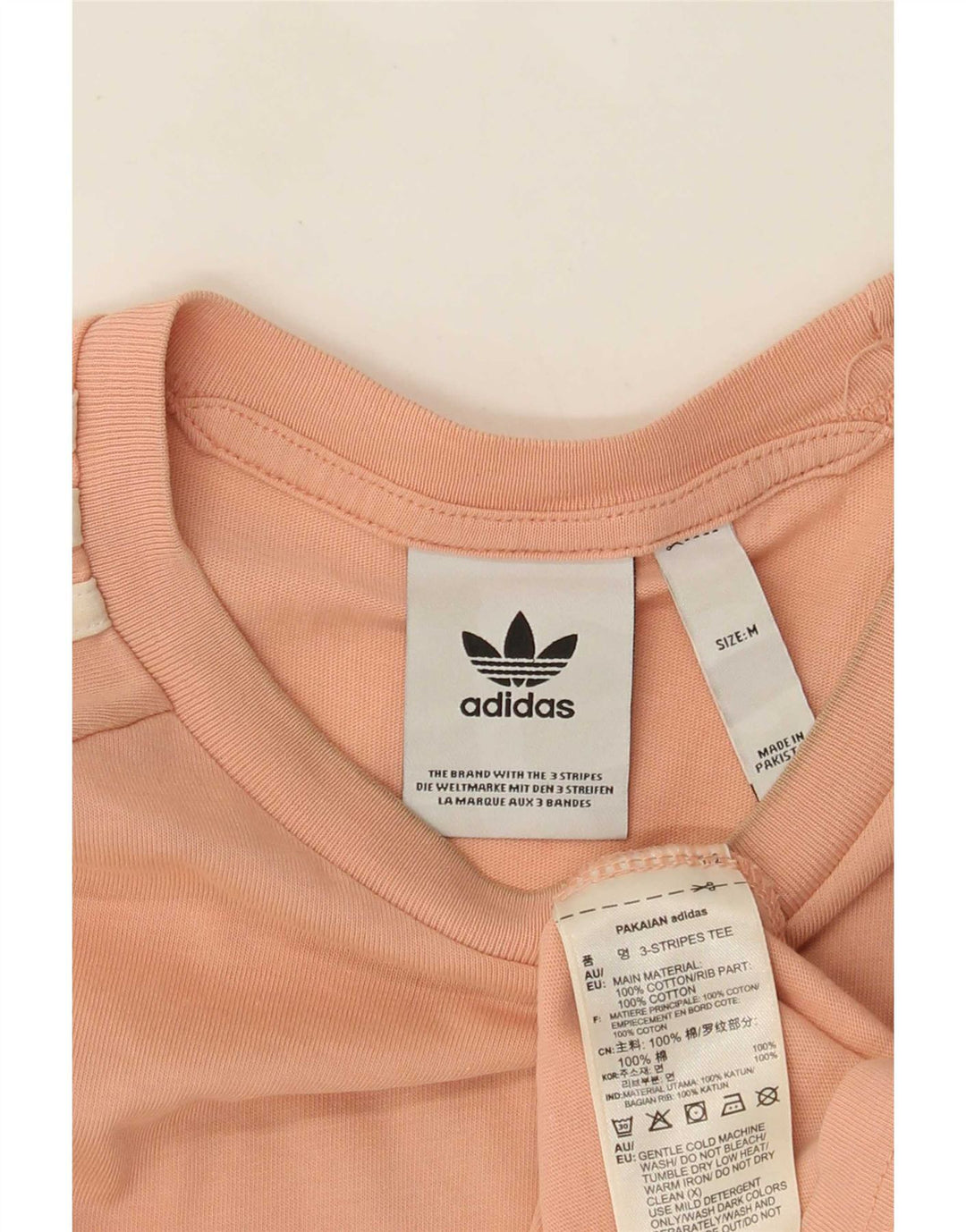 Adidas Męska koszulka Top Medium Pink Colorblock Cotton