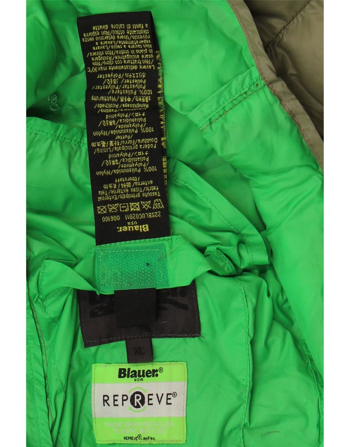Męska ocieplana kurtka Blauer UK 42 XL Khaki, poliamid
