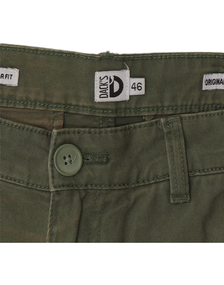 Męskie spodenki chino o regularnym kroju Dack IT 46 Small W30, zielona bawełna