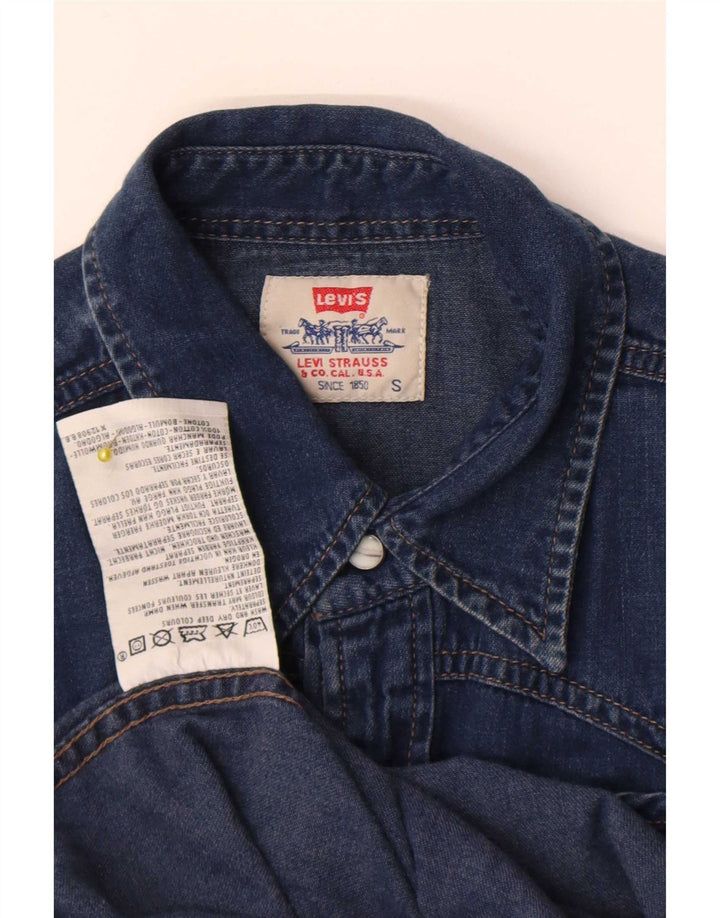 Męska koszula dżinsowa Levi's, mała, niebieska, bawełniana