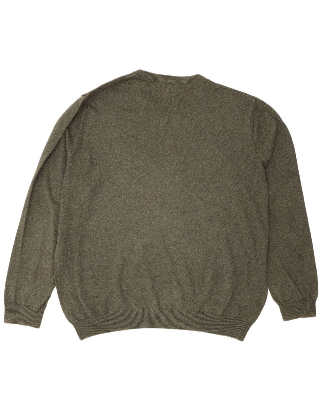 Marks & Spencer Męski sweter z okrągłym dekoltem, 2XL, zielony, bawełniany