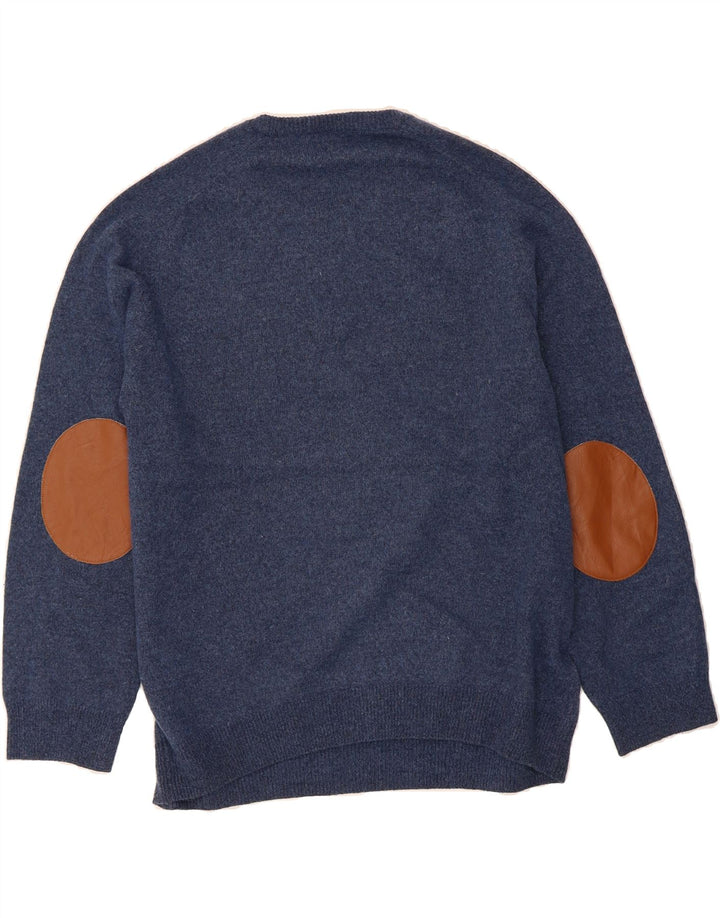 LINCOLN Mens Crew Neck Jumper Sweater XL Navy Blue Wool Vintage Lincoln and Second-Hand Lincoln from Messina Hembry 