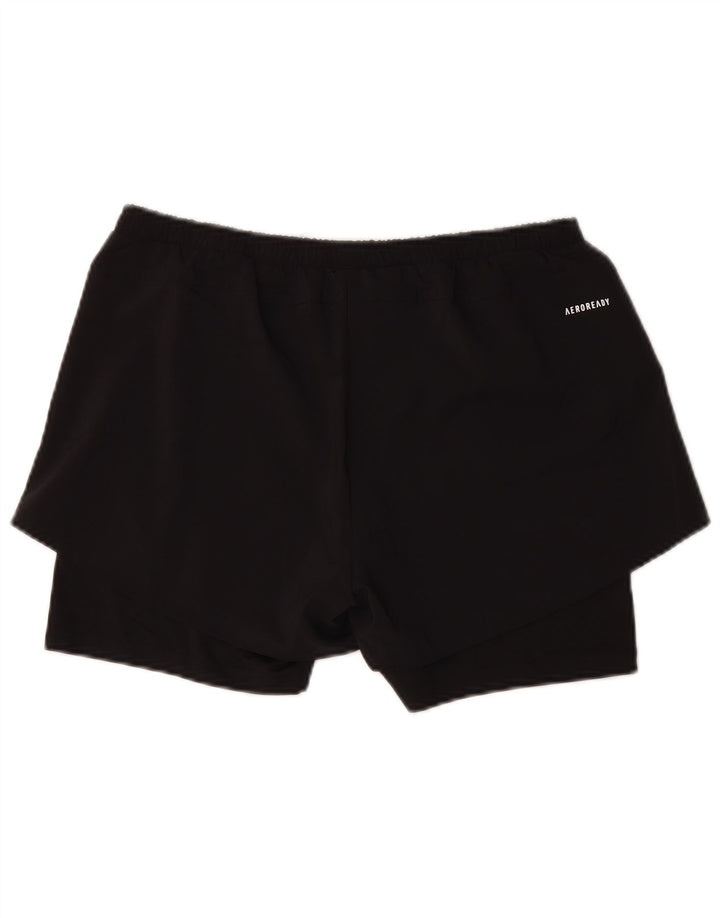 Damskie spodenki sportowe Adidas UK 12/14 Średni czarny poliester
