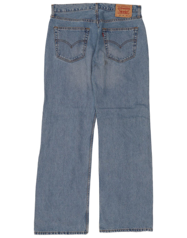 Męskie dżinsy Levi's 527 Bootcut W34 L32 Niebieska bawełna