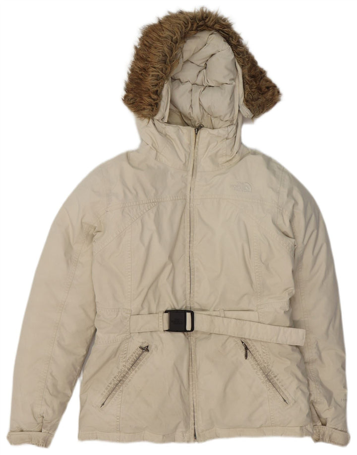 Damska ocieplana kurtka z kapturem THE NORTH FACE UK 14, średnia złamana biel