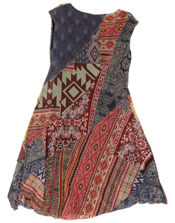 Damska graficzna sukienka o linii A Desigual UK 20 2XL Wielobarwny patchwork