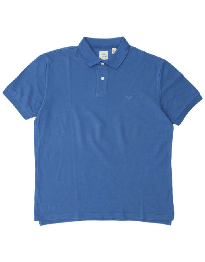 Męska koszulka polo DOCKERS, duża, niebieska, bawełniana