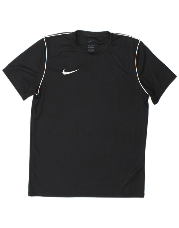Męski T-shirt Nike Dri Fit Slim Fit, duży, czarny poliester