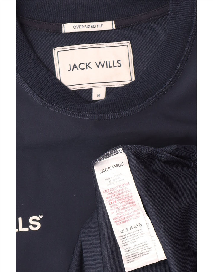 Męski sweter oversize Jack Wills, średni granatowy poliester