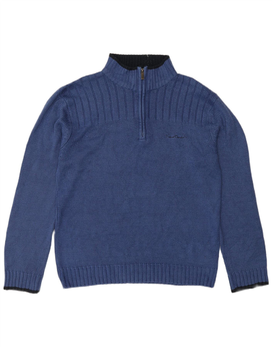 Męski sweter z zamkiem błyskawicznym Pierre Cardin, duży niebieski
